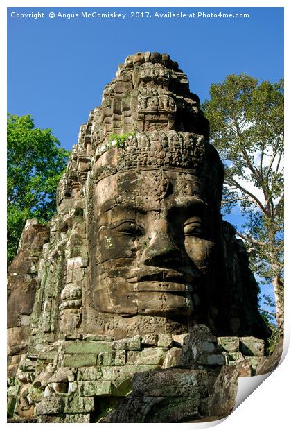 Victory Gate Angkor Thom complex Cambodia Print by Angus McComiskey