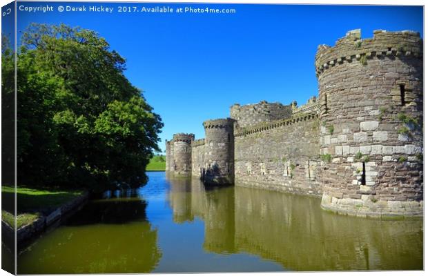 Beaumaris Castle Anglesey  Canvas Print by Derek Hickey
