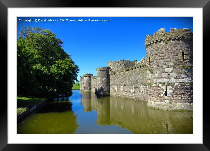 Beaumaris Castle Anglesey  Framed Mounted Print by Derek Hickey