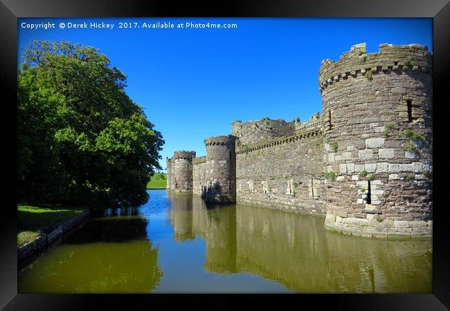 Beaumaris Castle Anglesey  Framed Print by Derek Hickey