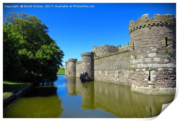 Beaumaris Castle Anglesey  Print by Derek Hickey