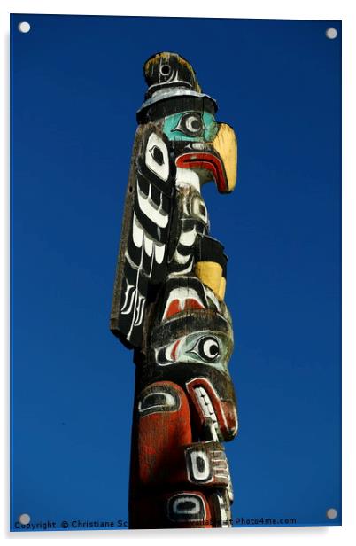An Amazing Totem Pole  Acrylic by Christiane Schulze