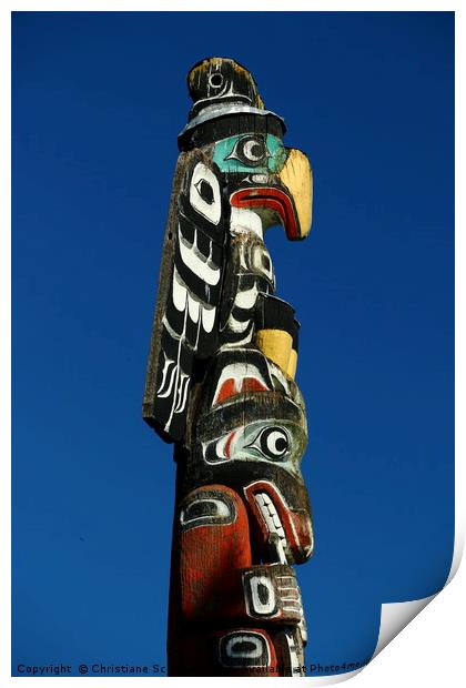 An Amazing Totem Pole  Print by Christiane Schulze