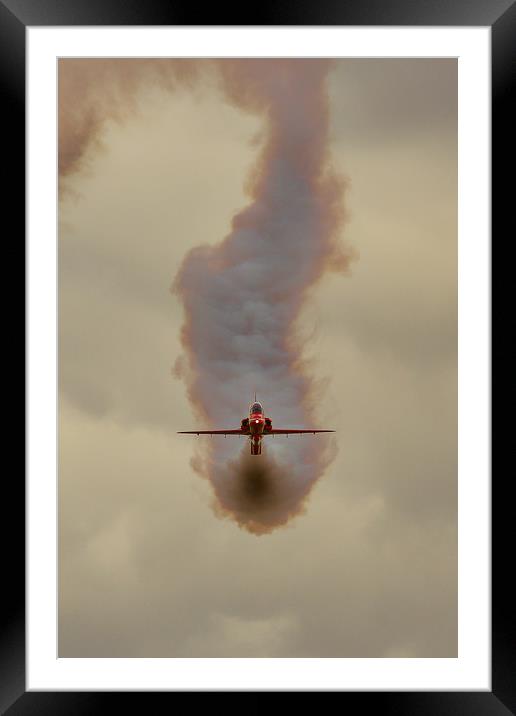 RAF Red Arrow - head on Framed Mounted Print by Andrew Scott