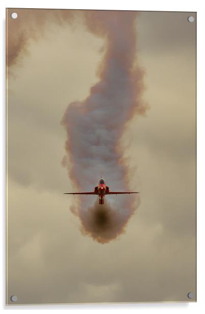 RAF Red Arrow - head on Acrylic by Andrew Scott