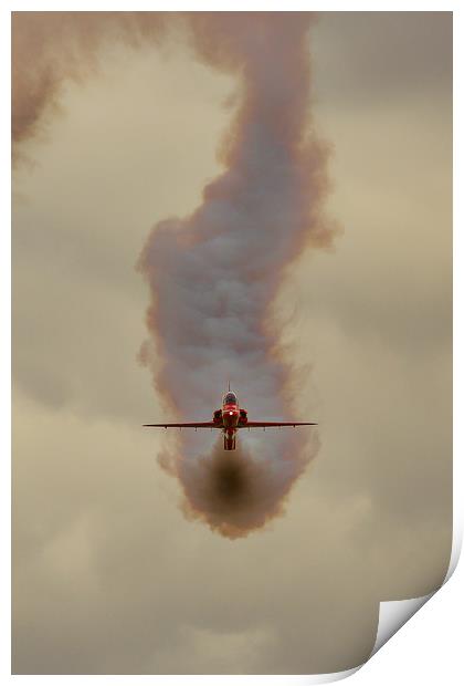 RAF Red Arrow - head on Print by Andrew Scott