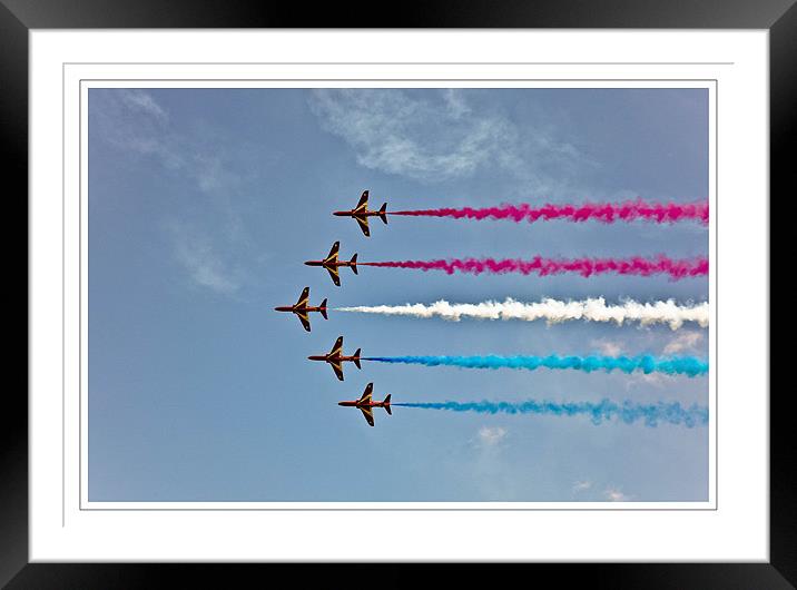 Red Arrows Framed Mounted Print by Julie Sutton