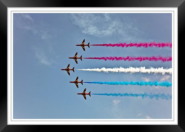 Red Arrows Framed Print by Julie Sutton