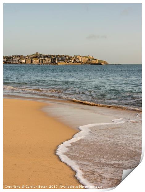 Porthminster Beach, St Ives, Cornwall Print by Carolyn Eaton