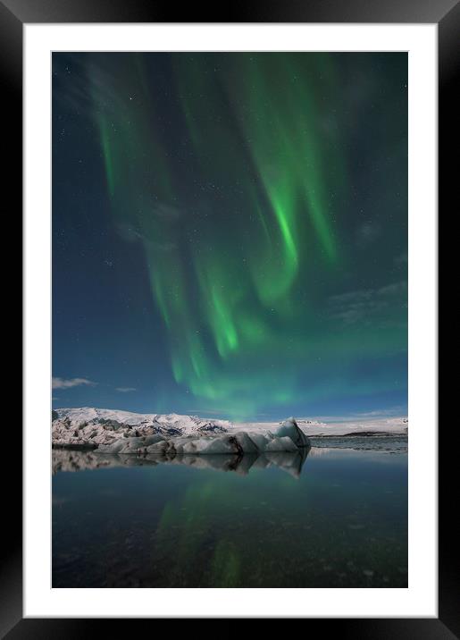 Jokulsarlon Glacier - Iceland Framed Mounted Print by Sandra Kepkowska