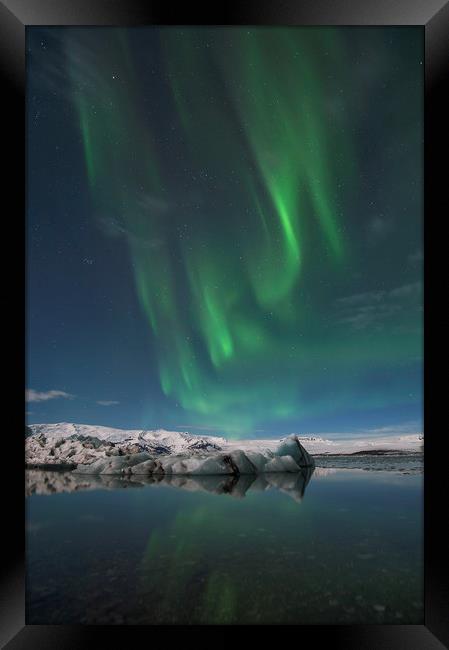Jokulsarlon Glacier - Iceland Framed Print by Sandra Kepkowska