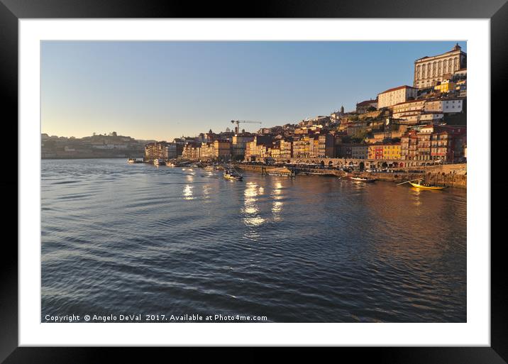 Douro scenery from bridge Framed Mounted Print by Angelo DeVal