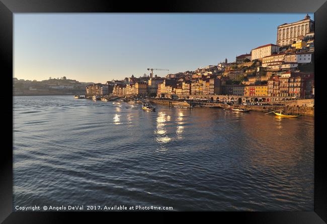 Douro scenery from bridge Framed Print by Angelo DeVal