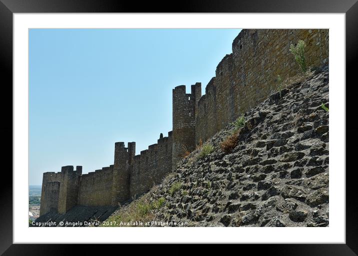 Walls of the Convent of Christ. Tomar, Portugal Framed Mounted Print by Angelo DeVal