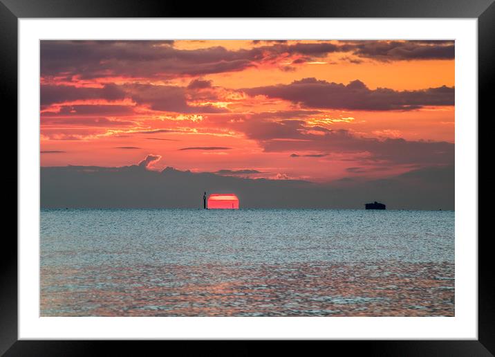 Solent Sunrise Framed Mounted Print by Wight Landscapes