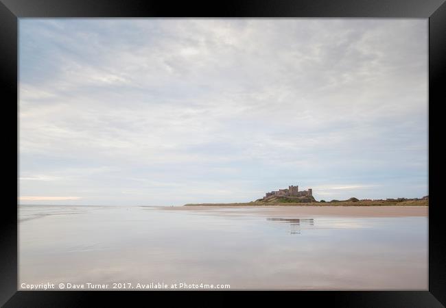 Bamburgh Castle, Northumberland Framed Print by Dave Turner