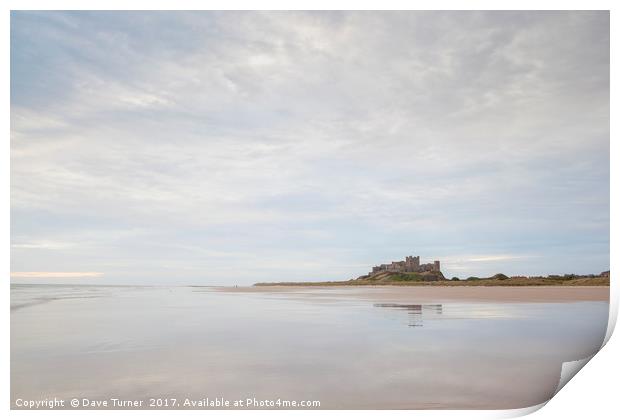 Bamburgh Castle, Northumberland Print by Dave Turner