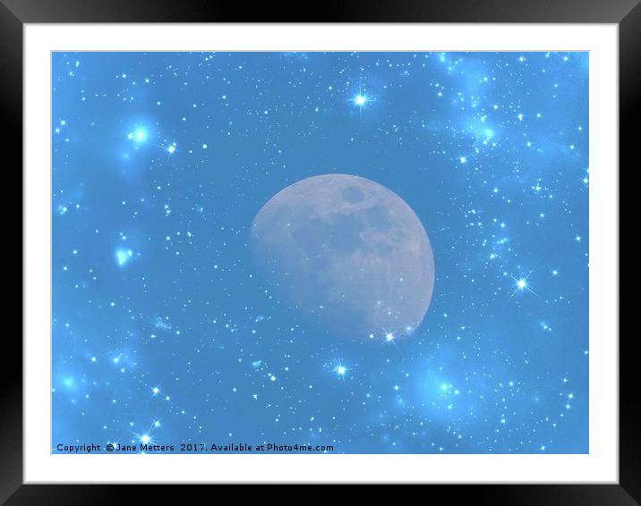 The Moon in the Daytime Framed Mounted Print by Jane Metters