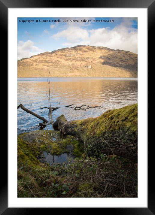 Shores of the Loch Framed Mounted Print by Claire Castelli