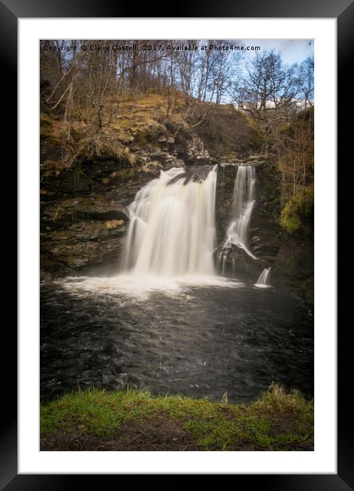 Falls of Falloch Framed Mounted Print by Claire Castelli
