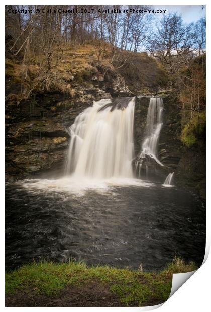 Falls of Falloch Print by Claire Castelli