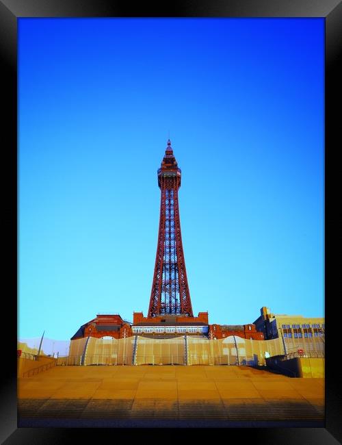 Blackpool Tower         Framed Print by Victor Burnside