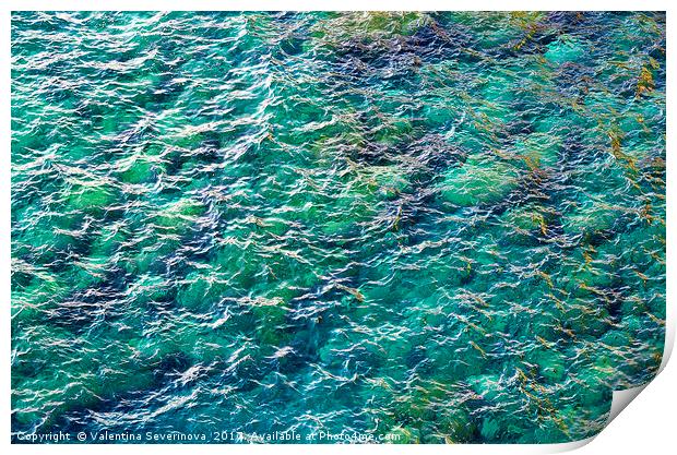 Ocean water texture. Print by Valentina Severinova