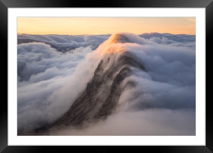 Suilven Sunrise Inversion Framed Mounted Print by James Grant