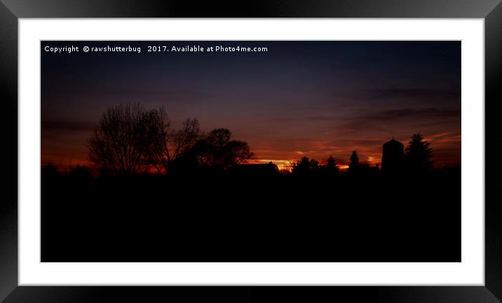Hammerwich Silhouette At Sunset Framed Mounted Print by rawshutterbug 