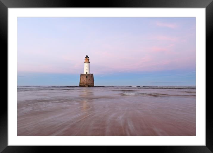 Lighthouse Sunset Framed Mounted Print by Grant Glendinning