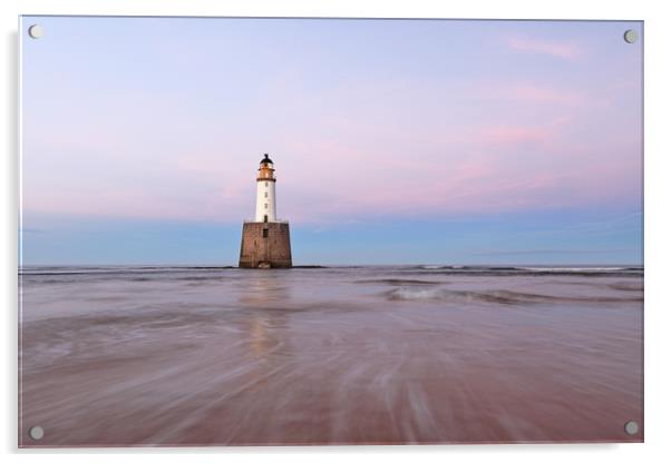 Lighthouse Sunset Acrylic by Grant Glendinning