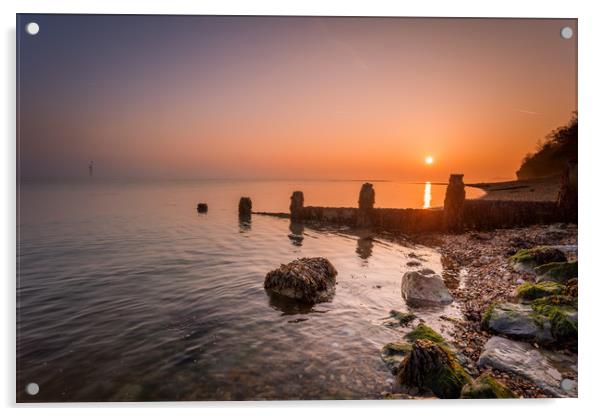 Fishbourne Sunrise Acrylic by Wight Landscapes