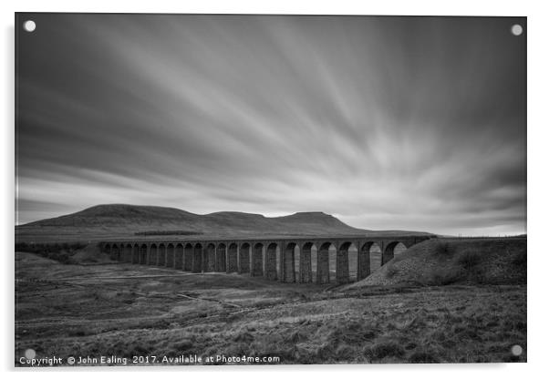 Ribblehead Viaduct Acrylic by John Ealing