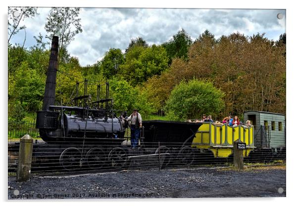 Steam Elephant at Beamish Acrylic by Tom Gomez