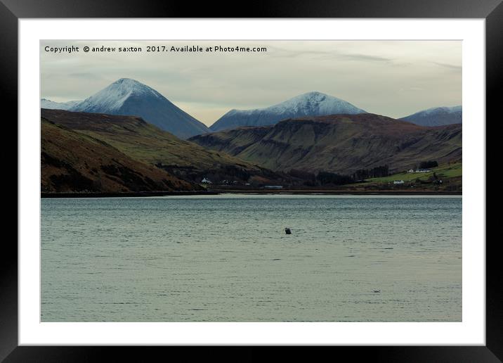 LOCH CARBOST Framed Mounted Print by andrew saxton