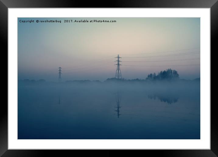 Foggy Morning At Chasewater Framed Mounted Print by rawshutterbug 