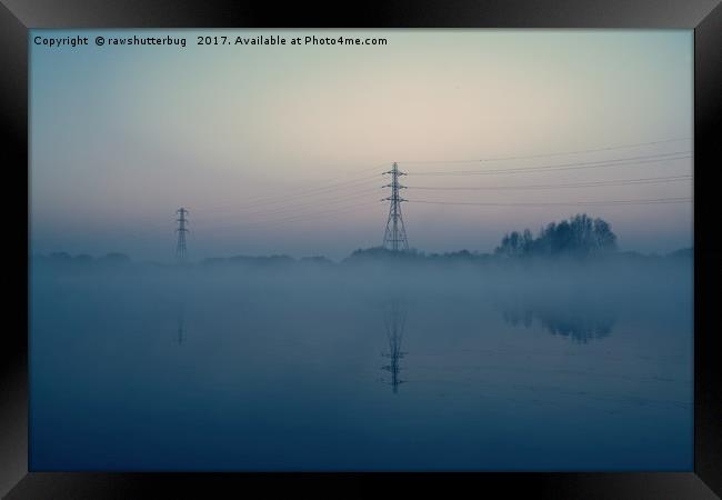 Foggy Morning At Chasewater Framed Print by rawshutterbug 