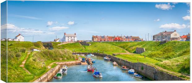 Seaton Sluice harbour view Canvas Print by Naylor's Photography