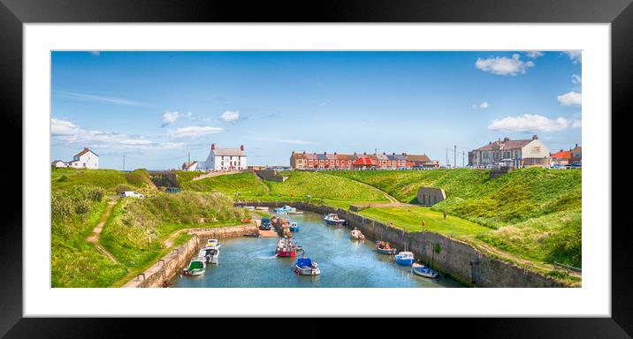 Seaton Sluice harbour view Framed Mounted Print by Naylor's Photography