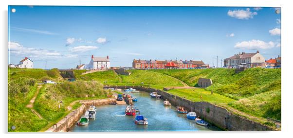 Seaton Sluice harbour view Acrylic by Naylor's Photography