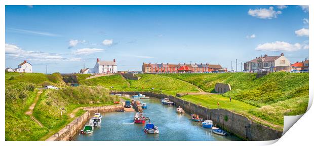 Seaton Sluice harbour view Print by Naylor's Photography