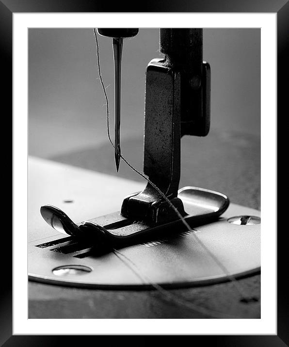 Tailor's sewing machine Framed Mounted Print by Martin Doheny