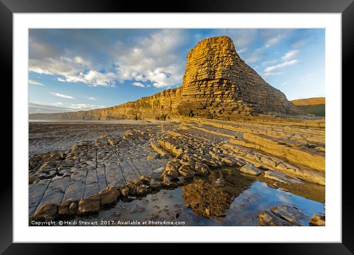 Nash Point Reflected Framed Mounted Print by Heidi Stewart