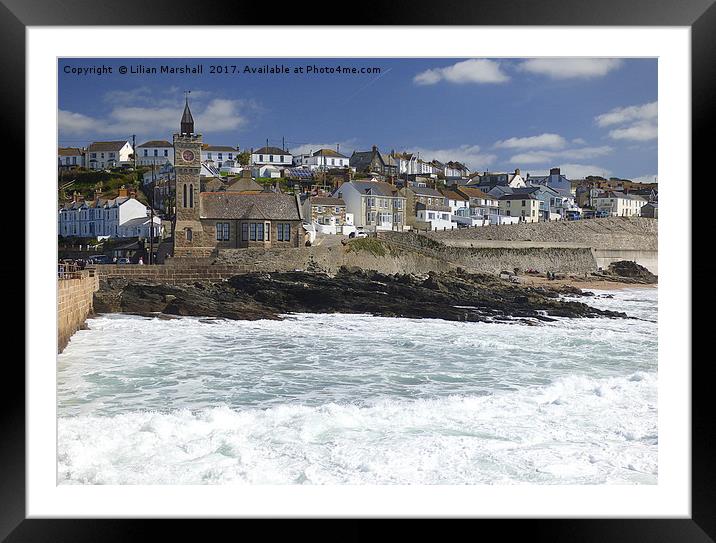 Portleven - Cornwall. Framed Mounted Print by Lilian Marshall