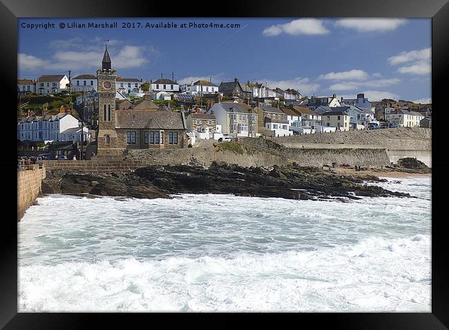 Portleven - Cornwall. Framed Print by Lilian Marshall