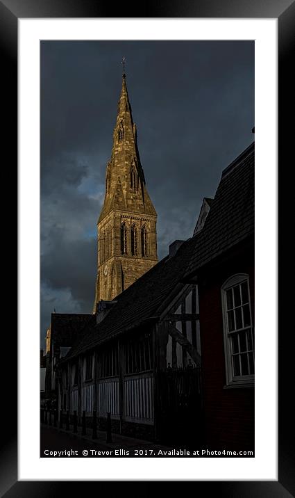 Leicester Cathedral in the evening Light  Framed Mounted Print by Trevor Ellis