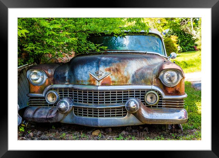 Classic Old Cadillac Framed Mounted Print by Darryl Brooks