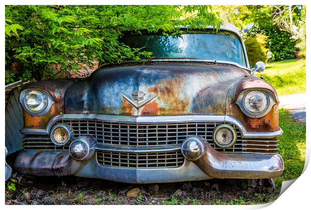 Classic Old Cadillac Print by Darryl Brooks