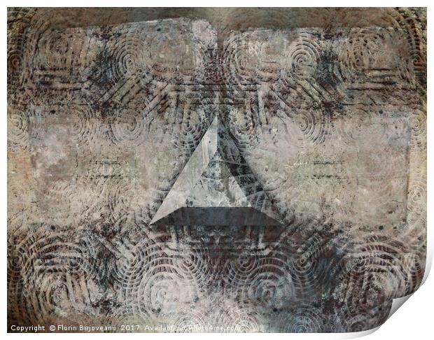 Ancient Triangle  Print by Florin Birjoveanu