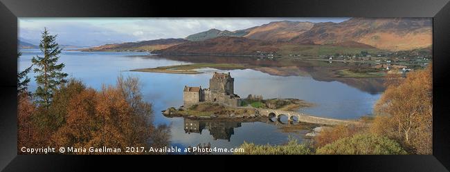Eilean Donan Castle - Panorama Framed Print by Maria Gaellman
